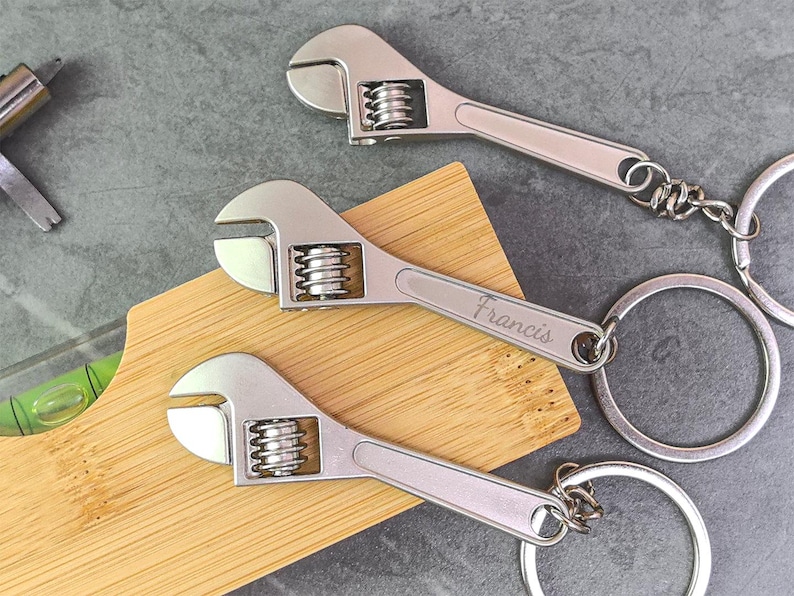 Customizable Engraved Wrench Keychain - Etsy