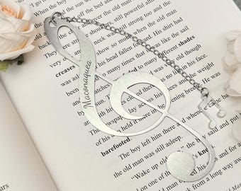 Segnalibro personalizzato con note musicali - Acciaio inossidabile, inciso