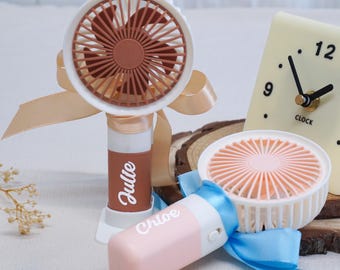 Custom Name Rechargeable Fan - Personalized Handheld Fan - Birthday Party Favors,Student Gift, Bachelorette Party,Wedding Gift Idea
