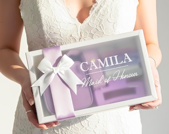 Personalized Bridesmaid Gift Box Set, Will You Be My Bridesmaid, Maid of Honor, Matron of Honor, Bridesmaid Proposal, Bridal Party Favor