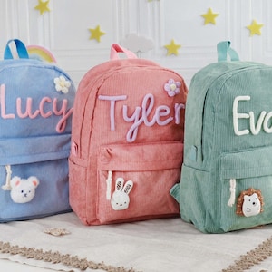 Sac à dos personnalisé pour tout-petit,Sac à dos personnalisé pour enfants avec poupée,Sac à dos pour enfants d'âge préscolaire,Cartable,Sac d'école pour enfants,Sac à dos pour enfants avec nom