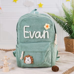 Sac à dos personnalisé pour tout-petit,Sac à dos personnalisé pour enfants avec poupée,Sac à dos pour enfants d'âge préscolaire,Cartable,Sac d'école pour enfants,Sac à dos pour enfants avec nom