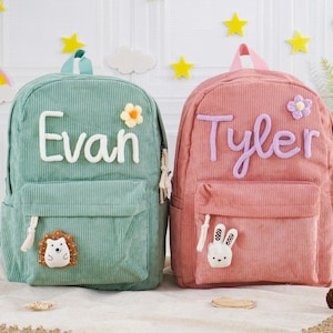 Sac à dos personnalisé pour tout-petit,Sac à dos personnalisé pour enfants avec poupée,Sac à dos pour enfants d'âge préscolaire,Cartable,Sac d'école pour enfants,Sac à dos pour enfants avec nom