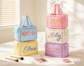 Personalized Travel Toiletry Bag, Multi-Compartment Organizer