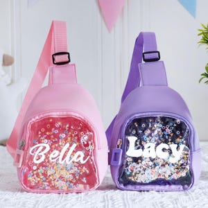 Sac à main personnalisé à paillettes pour toute-petite fille, premier sac à main, anniversaire de bébé, princesse, petite fille de 4, 5, 6 ans, cadeau, mini sac à bandoulière