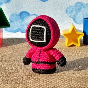 Crochet Pink Guard Pattern PDF Download, Amigurumi Pink Guard Toy, Mini Plushie Birthday Gift