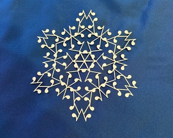 Eighth Rest Snowflake SVG digital file for Cricut/Silhouette/Laser Cutting