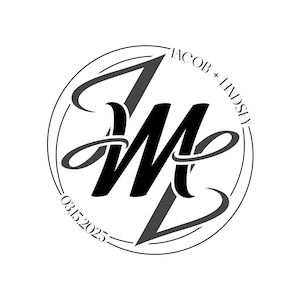 Hochzeits-Monogramm Ambigram