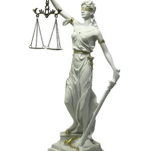 Lady Justice Statue 15.7 In (40cm) | Goddess of Justice | Themis Statue | Virtues of Justice Greek | Blind Goddess of Justice | Lawyer Gift