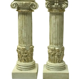 Greek Roman Column 8.6 In (22cm) | Decorative Column | Ancient Column | Decorative Column | Corinthian Ancient Greek Column