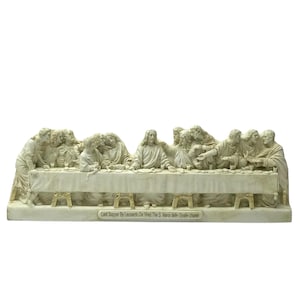 Last Supper (Leonardo Da Vinci) Marble Statue, Last Supper Themed Figurine, Jesus and the Disciples