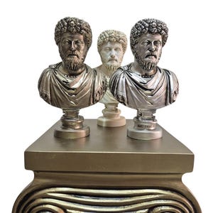 Busto de Marco Aurelio (21 cm) / Filósofo estoico / Escultura del emperador romano / El rey filósofo / Marco Aurelio, rey estoico