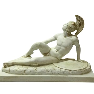 Dying Achilles Statue, Achilles Bust Sculpture, Greek Mythology, Achilles Dying Trojan Hero Cast Marble Greek Sculpture