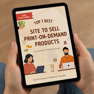 Top 7 Best  Sites to Sell Print-on-Demand Products – eBook for Beginners | POD Business Guide | Start Earning Online with Your Own Designs
