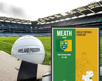 Meath GAA Poster: Irish County Gaelic Football & Hurling Art (Digital Download)