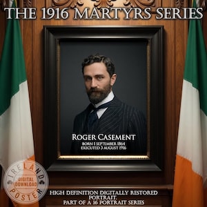 ロジャー・ケースメントの肖像画、1916年イースター蜂起殉教者シリーズ、デジタルダウンロード
