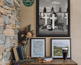 The Green Fields of France Lyrics Poster: Irish Folk Song (Digital Download)