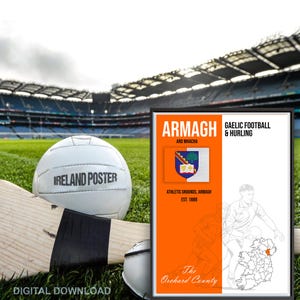Armagh GAA Digital Print | Gaelic Football & Hurling Poster | Irish County Wall Art | Instant Download | GAA Fan Gift | Irish Decor
