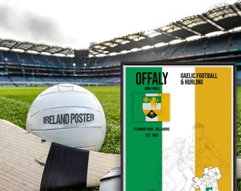 Impresión de Offaly GAA: Fútbol gaélico y hurling del condado irlandés (descarga digital)