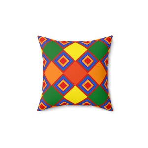 LGBTQ+ Color Spun Polyester Pillow, Pride Home Decor, Rainbow Accent Cushion, LGBT Throw Pillow, Gay Rights Supportive Pillow, LGBTQ Pride