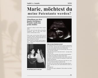 Godmother Newspaper Article Question Will you be my godmother?