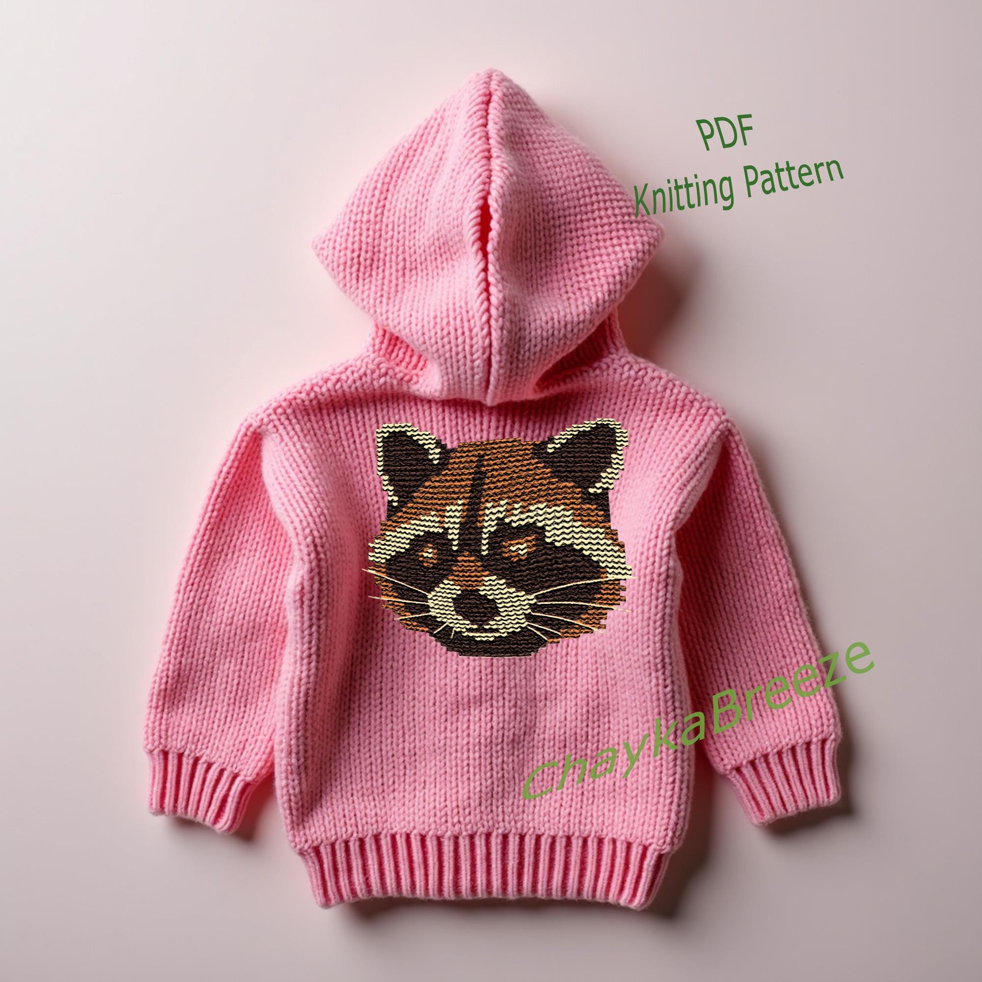 Raccoon Face Knitting Pattern: Easy Colorwork Animal Knit Chart