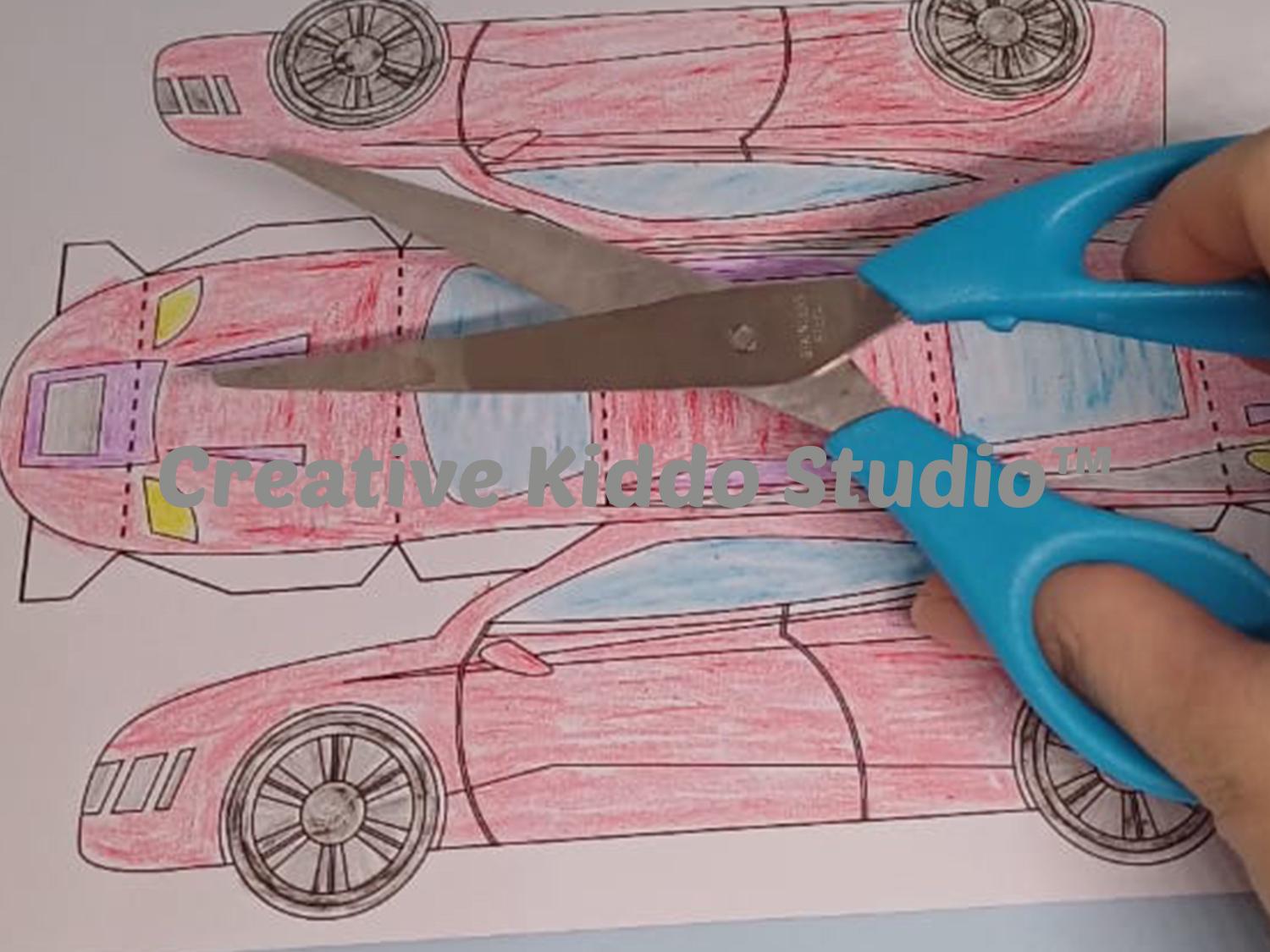 3D Sports Car Paper Model – Printable DIY Paper Craft for Kids & Adults ...
