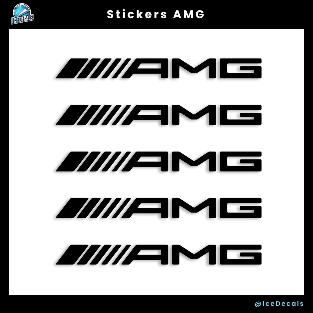 Set of 5 AMG Stickers – Vinyl Car Stickers, AMG Logo - Etsy