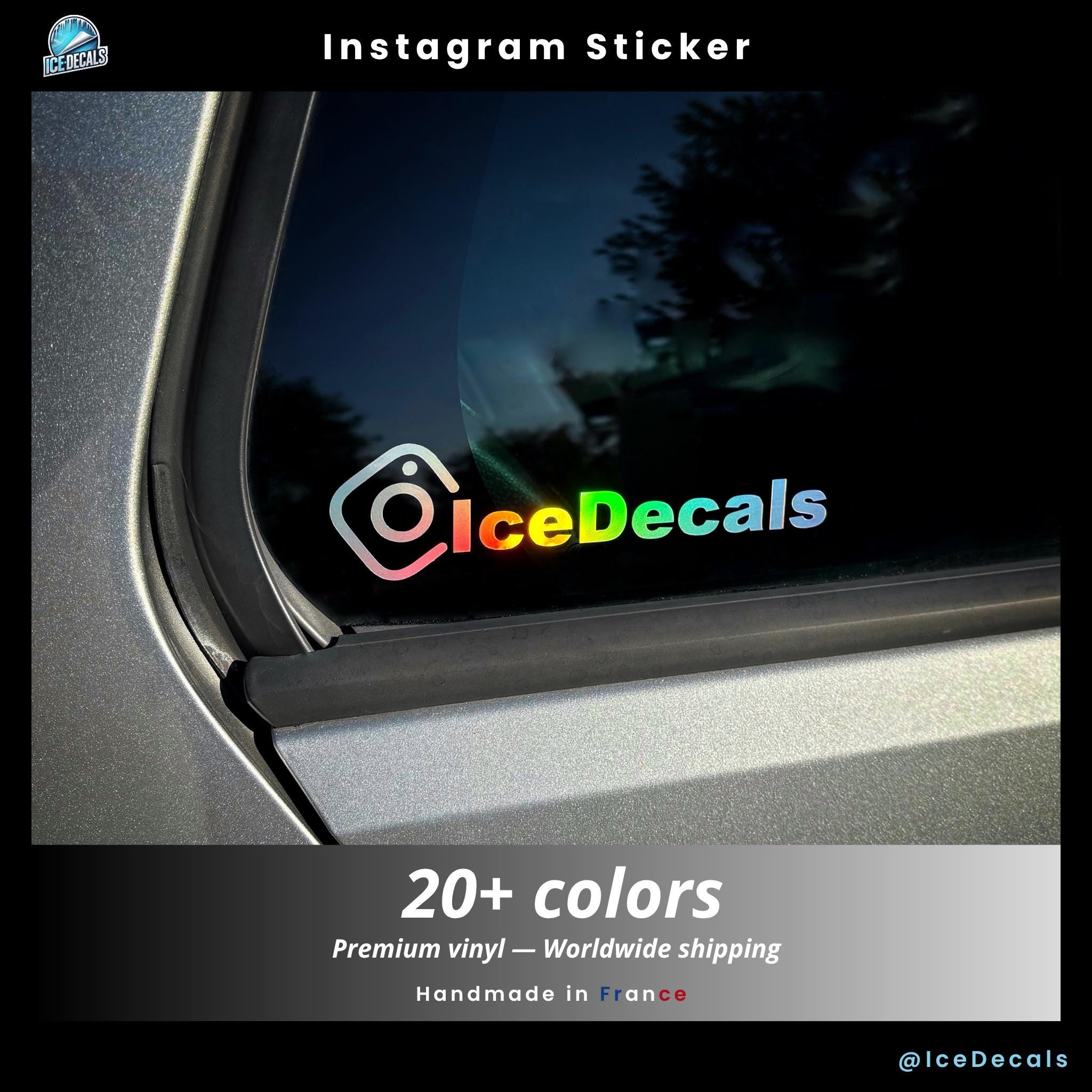 Adesivo Personalizzato Per I Social Media, Adesivo Per Finestrini Auto (acquista Uno E Ricevine Uno Gratis) - Italia - Foto 13