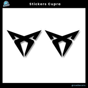 Set of 2 Cupra stickers - Cupra logo vinyl stickers for car, helmet, rims