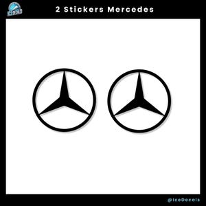Mercedes Stickers – Set of 2 Mercedes car/motorcycle logo vinyls