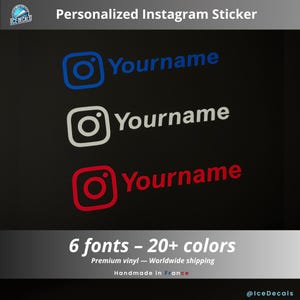 2x Custom Social Media Stickers | Instagram Stickers | Username of your choice | Car Stickers | Window, bodywork | Carspotter