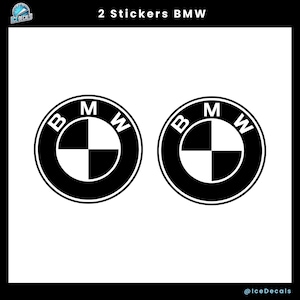 BMW Stickers – Set of 2 vinyl logo stickers for cars, motorcycles, helmets