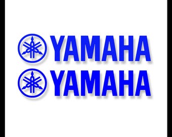 ヤマハステッカー2枚セット - バイク用ビニールステッカー、ヤマハロゴ