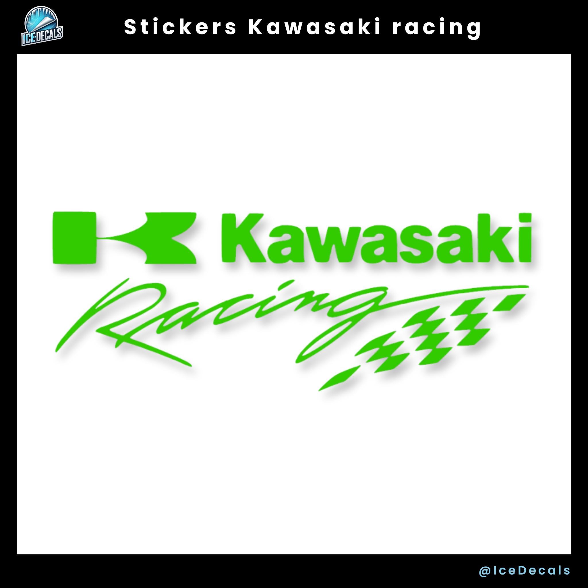 カワサキレーシングステッカー – バイクステッカー – 高品質ビニール