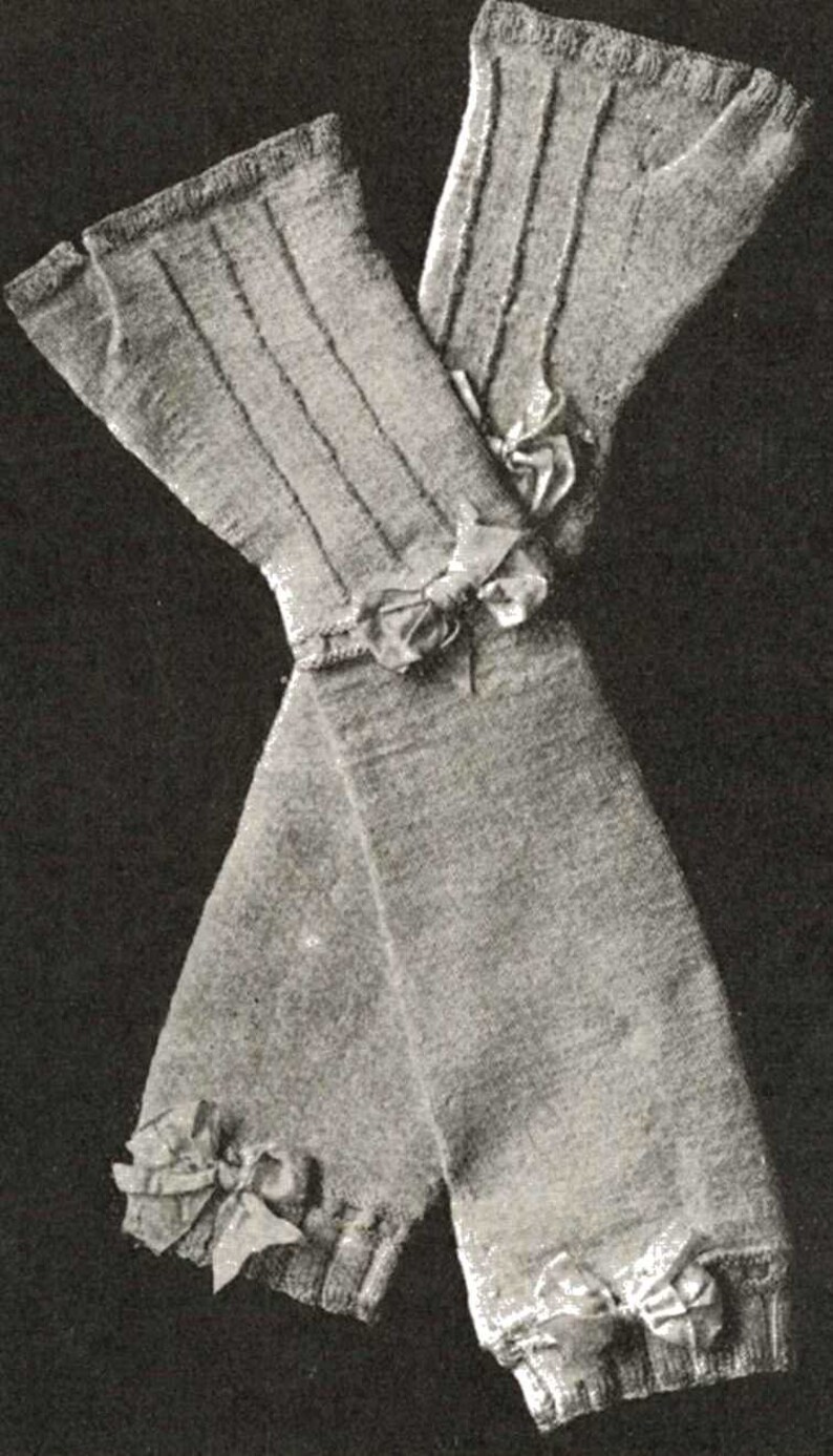 Vintage Edwardian Knit Long Gloves Gauntlet PATTERN PDF Etsy