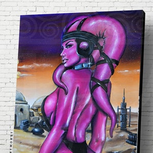 JEREMY WORST  Kas Pink Cosplay Concept Art Cute Alien from another Galaxy Cosplay Painting Stickers Fantasy Drawing Head tails Sticker