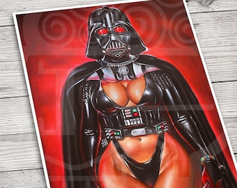 JEREMY WORST "Darth Mommy" Lord  Stickers Game room painting