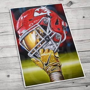 Chiefs Kingdom Sports National League Art helmet Poster Jeremy Worst