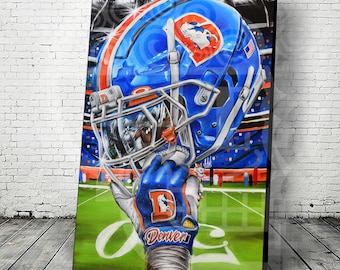 Denver Lets Ride Sports National League Art helmet Poster Jeremy Worst