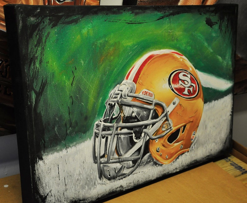 JEREMY WORST Custom NFL Helmet Painting Original Acrylic Etsy