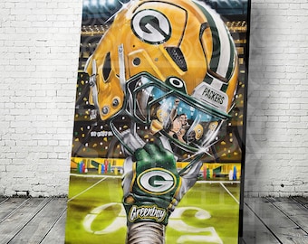 Green Bay Packers Helmet Art Print by Jeremy Worst (Limited Edition)