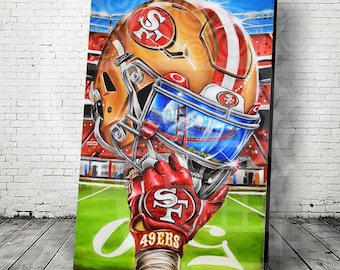 San Fran 49ers Helmet Football Art Print (Limited Edition)