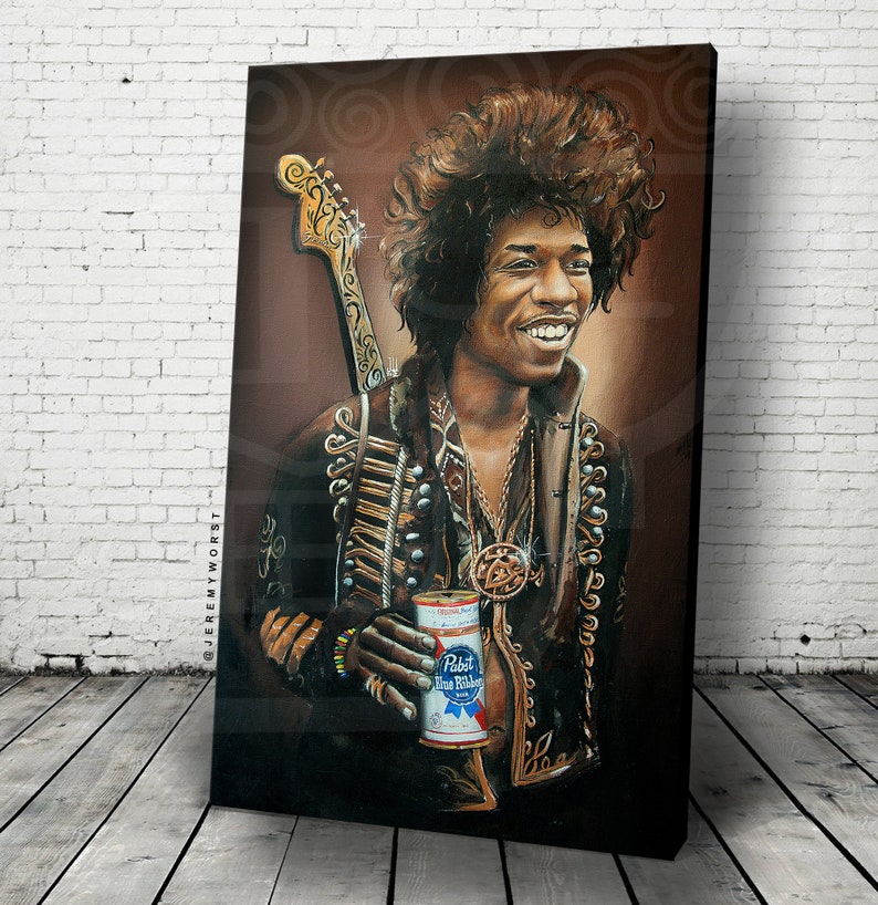 Jeremy Worst Jimi hendrix Rocks WALL ART decor music legend fender and roll