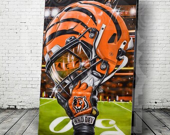 Cincinnati Bengals  Sports National League Art helmet Poster Jeremy Worst