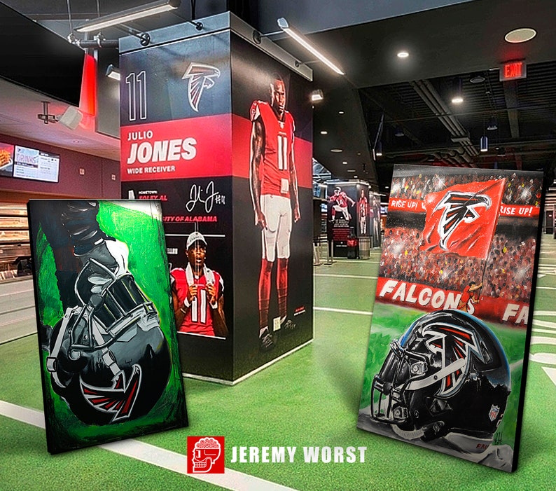 JEREMY WORST Atlanta Rise up Helmet relationship goals Signed Print poster image 5