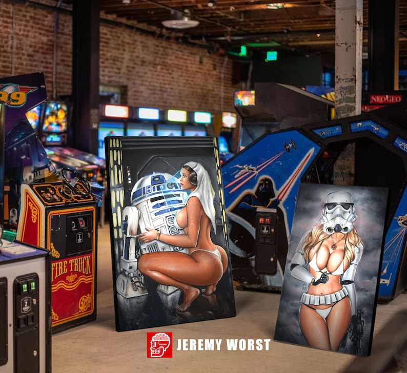 JEREMY WORST Super Soaking Wet sexy girl relationship goals Fine Art Print sexy nsfw more tattoo booty balloons water gun Gamer girl image 10