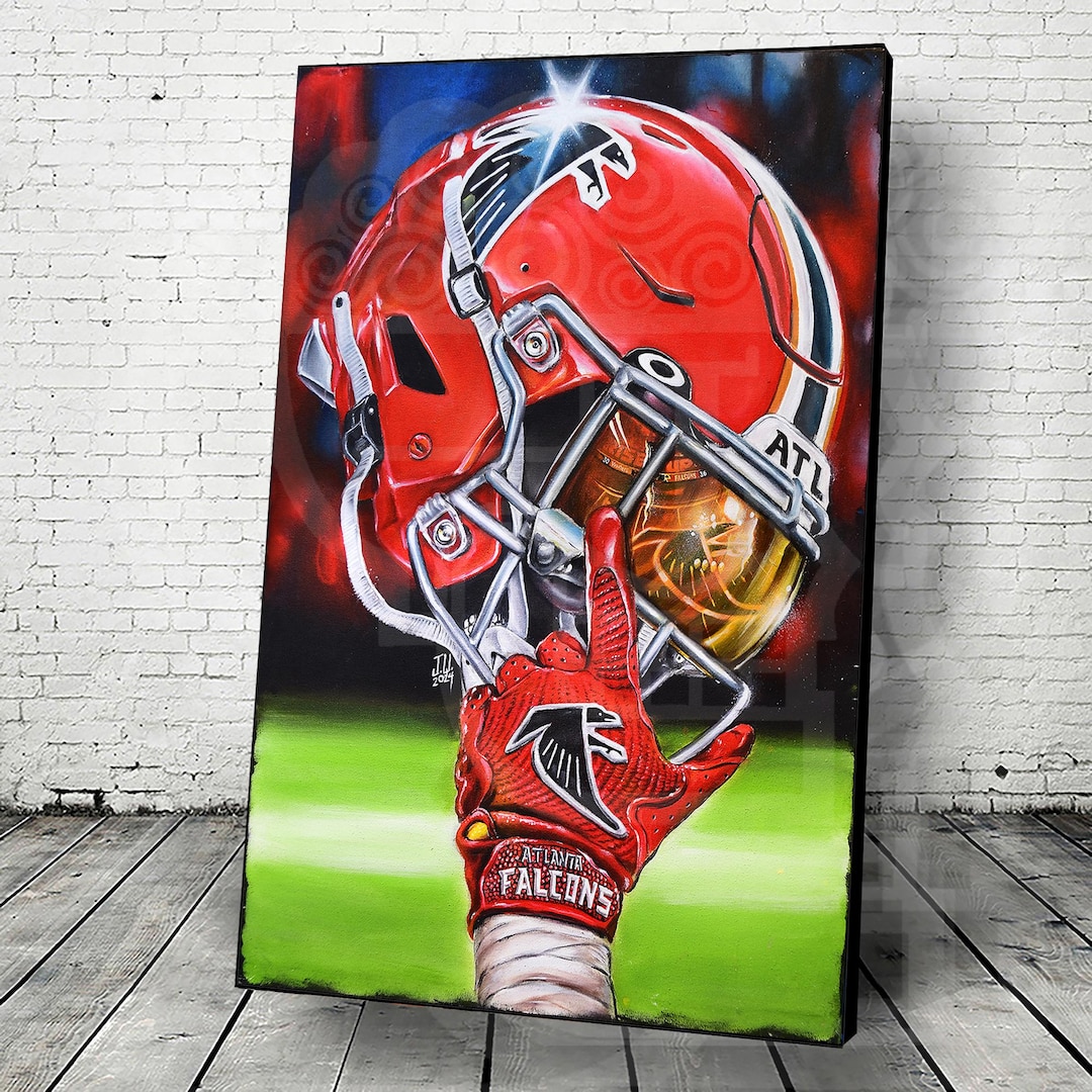 ATL FALCONS Rise up Art Helmet Poster Jeremy Worst - Etsy