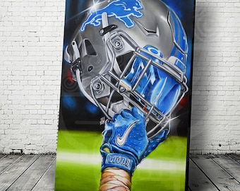 Lions Sports National League Art helmet Poster Jeremy Worst