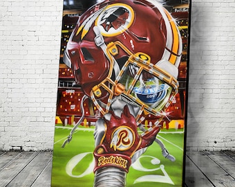 Washington Redskins Sports National League Fan Art helmet Poster fan art Jeremy Worst